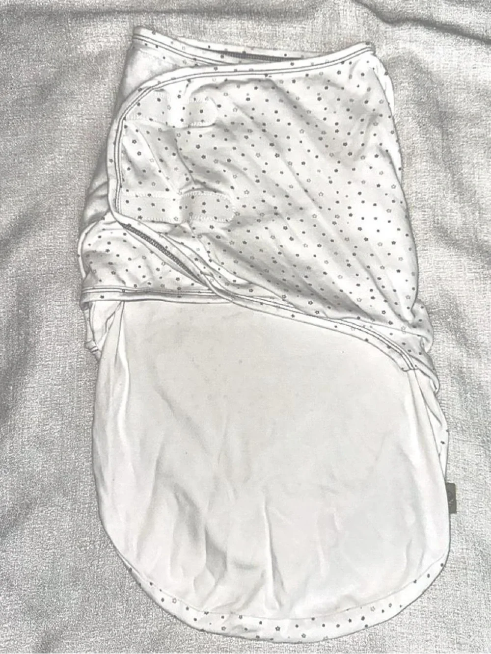 White Polka Dot Baby Swaddle Sack